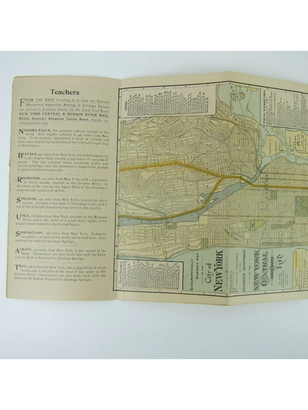 1892 Young People's Society Christian Endeavor Meeting New York Brochure & Map